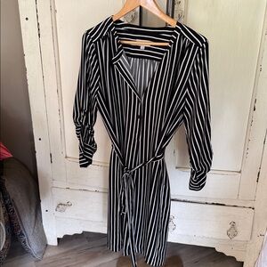 LOFT outlet Monochrome Striped Blouse